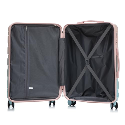3 Piece Luggage Sets (Pink+Blue)
