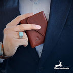 Full Grain Leather Wallet for Men (Cognac Brown)