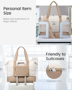 Travel Duffle Bag (Khaki-Off White-A / Large-3 Pcs)