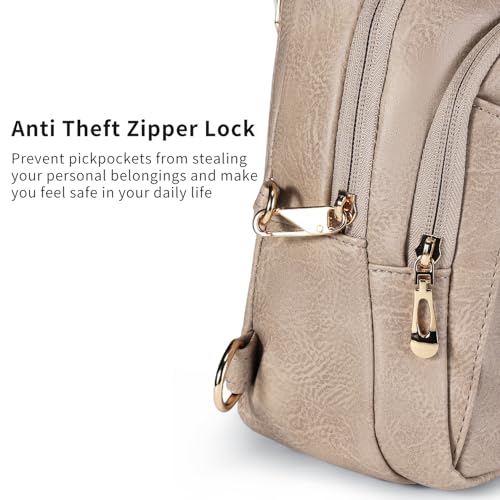 Crossbody Bags for Women Anti Theft Vegan Leather Sling Bag RFID Blocking Chest Bag for Travel (Grey-02)