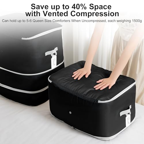 Comforter Storage Bag (Black / 130L (3-Layer Compression))