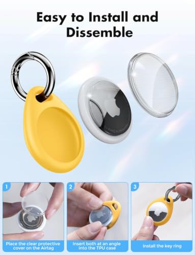 Holder for Apple AirTag (Black&Rose Pink &Yellow&Blue)