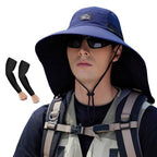 Outdoor Sun Hat for Men Women (1pack-navy/Arm Sleeves)