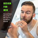Facial Hair Small Grooming Scissors For Men Women (2PCS - Without Cover / Black)