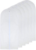 Dress Bags for Hanging Clothes 24'' x 54'' Long Dress Hanging Garment Bag White by HomeClean