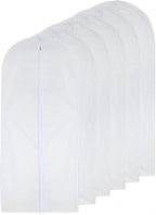 Dress Bags for Hanging Clothes 24'' x 54'' Long Dress Hanging Garment Bag White by HomeClean