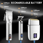 Professional Hair Clippers Set for Men (Silver)