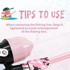 2 Pack Kids Fishing Pole (Pink+Light Pink)
