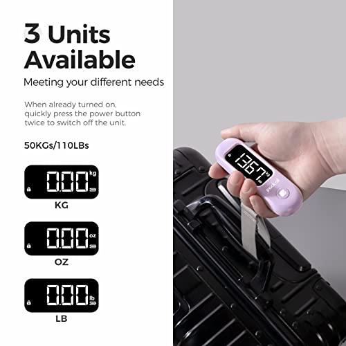 Digital Luggage Scale for Travel (Purple)