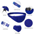 Fanny Pack with 4 (Top Zip Blue / Large)