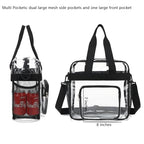 Clear Bag for Stadium Events With Shoulder Strap for Women (Clear#Black)