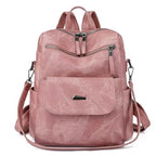 PU Leather Small Backpack Purse for Women Ladies Pink (Pink)