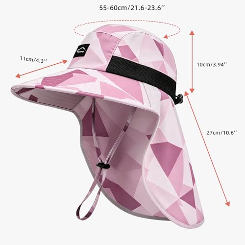 Outdoor Sun Hat for Men Women (1pack-camo Pink)