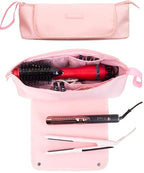 Large Capacity Heat Mat Hot Hair Iron Tools Travel Bag (Blush)