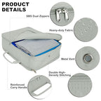 Compression Packing Cubes for Travel Packing Suitcase Organizer Bags (Grey / Extra Large)