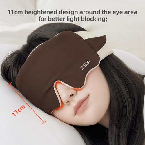 Coffee Sheep Sleep Mask Soft Comfortable Blackout Sleeping Eye Mask (Coffee)