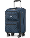 Expandable Softside Carry On Suitcase (Blue Black / Carry-on 20 inch)