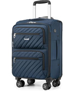 Expandable Softside Carry On Suitcase (Blue Black / Carry-on 20 inch)