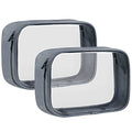 TSA Approved Toiletry Bag Clear Quart Size Travel Bags Makeup Bag (Grey / 2 Pack)