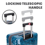 Matrix 29 Inch Large Checked Luggage Expandable Hardside Upright Suitcase with 360° Spinner Wheels (Blue / Large Checked)