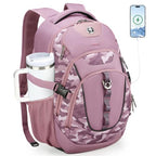 Design Laptop Backpack for Men with USB Charging Port SD803 (Pink Camo / Standard)