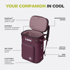 Magnetic Leak Proof 24 Can Soft Cooler with Waterproof Zipper (Mulberry / 24 Can)