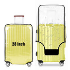 28 Inch Waterproof Clear Suitcase Cover (Black Trim-0.2mm / 28" Suitcase Cover.)