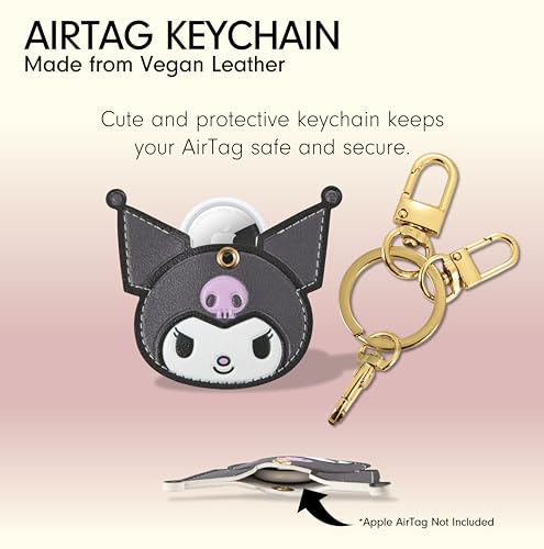 x Sanrio Character Keychain Case Compatible with Apple AirTag (Kuromi)