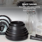 Ingenio Nonstick Cookware Set 10 Piece (Red / 10-Piece (Induction))