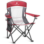 Heavy Duty 400lbs Mesh Back Camping Chairs with Lumbar Support (Red / 1PC)