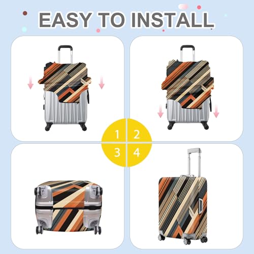 Modern Geometric Luggage Cover (#2 / M(fits 24-26Inch suitcase))