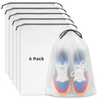 Clear Shoe Bags for Travel (Clear 6pcs)