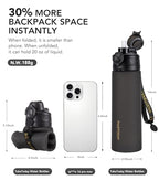 Collapsible Water Bottles with Straw for Travel (Jungle)