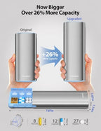 Large Metal AM PM Pill Organizer 7 Day (Gray / Large - 26% More Capacity)