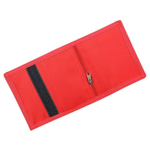 RFID Blocking Canvas Wallet for Men and Women (Red)