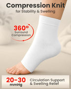 Ankle Compression Sleeve (White / 2XL)