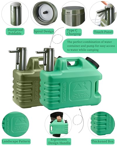 3.5 Gallon Water Jug with Rechargeable Touch Pump (Pine Green / 3.5 Gal)