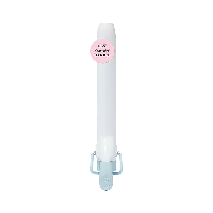 Mane 1.25 Inch Curling Iron Extended Barrel Styling Attachment - Ceramic Hair Curling Iron for Bouncy, Tight & Long-Lasting Curls and a Frizz-Free Finish - Use with Power Bottom Base