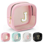Mini Initial Makeup Bag (Mini-Pink / J)