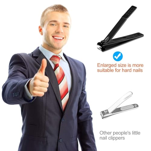 Manicure Set Nail Clippers Set Gifts for Men Manicure Pedicure Kit (Black and Red)
