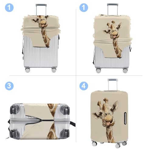 Giraffe Luggage Cover Washable Suitcase Protector Anti (giraffe / L(28-30inch suitcase))