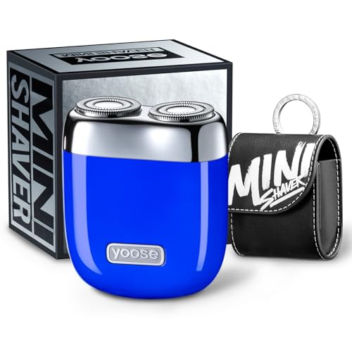 Mini Shaver Portable Electric Razor for Men (Klein Blue)