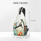 Sling Bag Hummingbird Flower Watercolor Hiking Daypack Crossbody Shoulder Backpack Travel Chest Pack for Men Women (B0168)