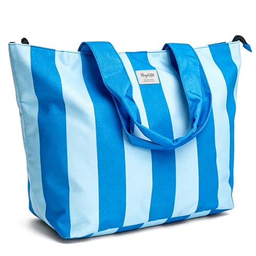 Beach Bags Waterproof Sandproof (Blue + Light Blue)