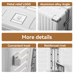 22 Inch Medium Checked Zipperless Luggage Hardshell Suitcases White (white / 22 Inch Checked Luggage)