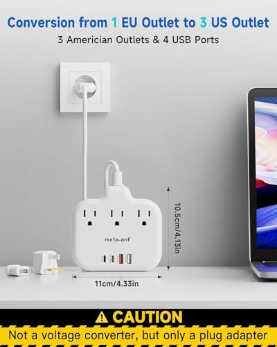 PD30W European Travel Plug Adapter (Type C/G/A-Most Countries-3FT-PD30W)