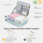 24 Inch Expandable Checked Luggage Hard Shell Suitcase (24 inch / Aquamarine)