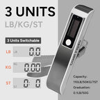 Digital Luggage Scale (White Stainless steel)