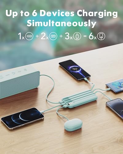 Portable Charger with Built in Cables (Qing)