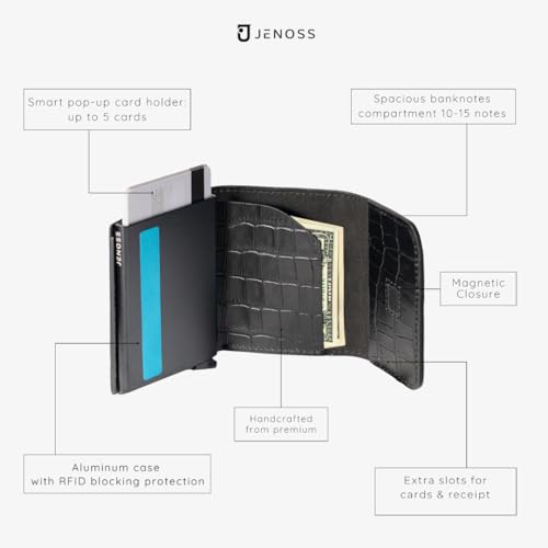 Jenoss Smart Wallet For Men (Manda Black)